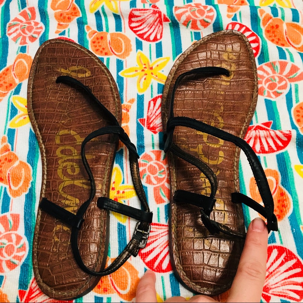 Sam Edelman - Black Gigi thong sandals flats Sz 9 - Picture 6 of 7